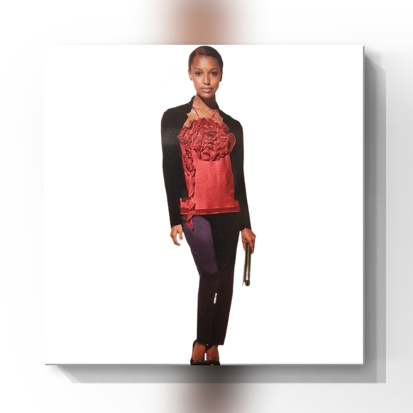 BCBGMaxAzria Silk Floral Chiffon Halter - Picture 12 of 16